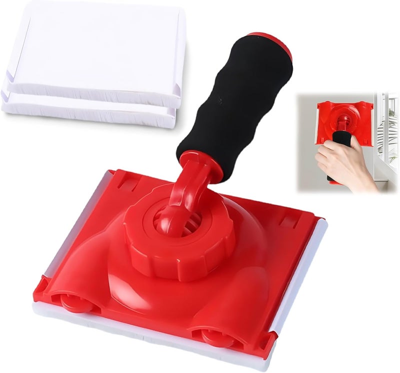 Bolsdoic Paint Edge Trimmer Plus 2 Replace Pads, Paint Pad Applicator, Corner Walls and Ceilings Pad Painter, Edge Painting Tool with Painter's Pad Refills for Baseboards, Windows, Doors - Image 1